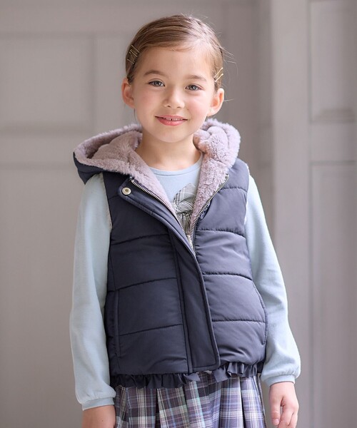 ANY（エニィ） ダウンベスト ダウン ボア リバーシブル ベスト キッズ