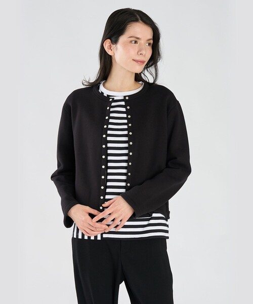 agnes b.（アニエスベー） カーディガン コットン メルトン 長袖