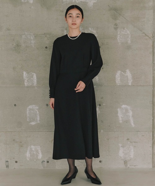 kaene（カエン） セットアップ シンプルロングスリーブワンピース