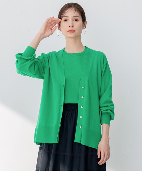 組曲（KUMIKYOKU） カーディガン 「ビジューボタン・アンサンブル対応