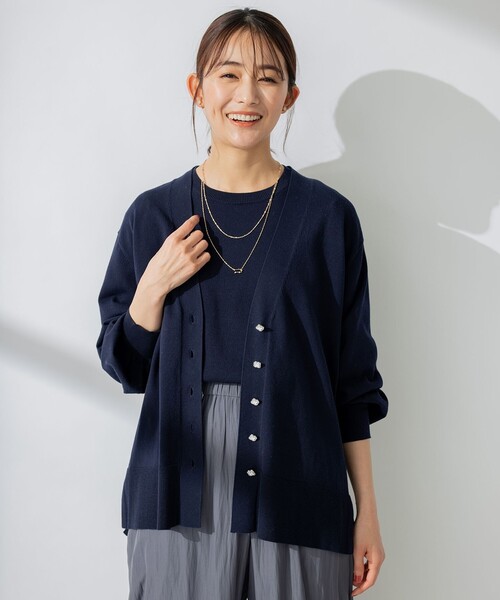 組曲（KUMIKYOKU） カーディガン 「ビジューボタン・アンサンブル対応