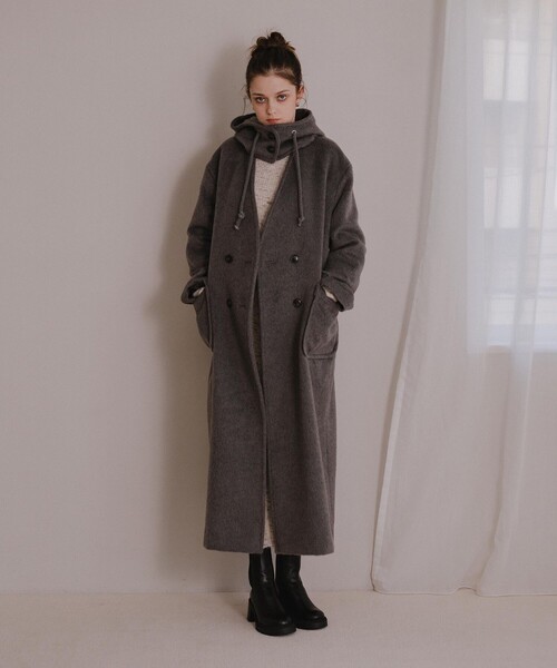 STUDIOUS（ステュディオス） アウター 「PINUE/ピヌエ」フード付きノー