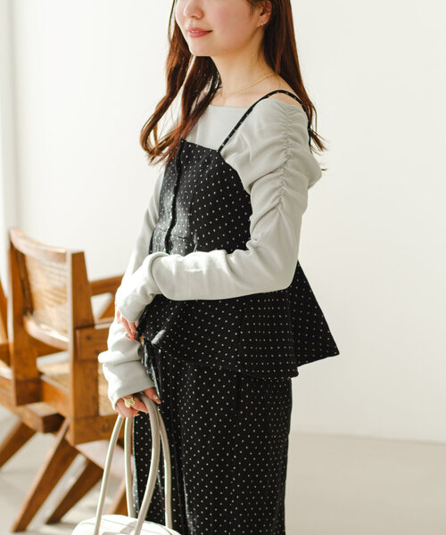 Kastane（カスタネ） キャミソール 「セットアップ対応/無地＆ドット