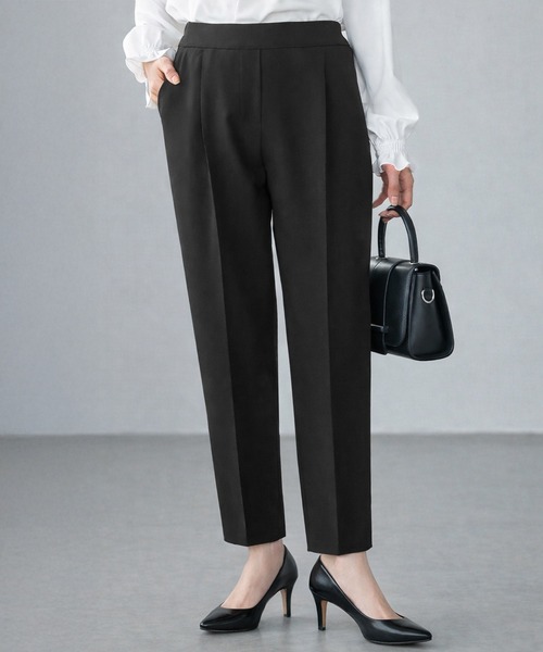 itto スラックス パンツ 「選べるフロッキードット柄or無地ブラック