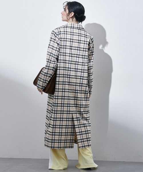 TTOL コート チェスターコート スプリングコート（チェック柄