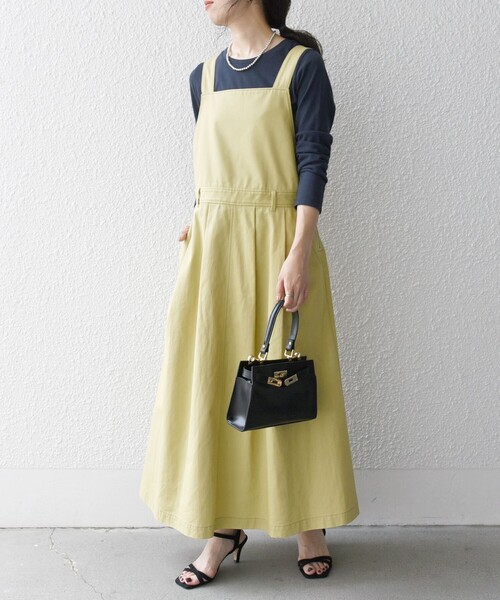 SHIPS any ジャンパースカート any:「洗濯機可能」チノ フレア