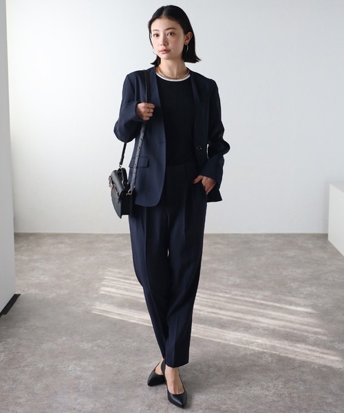 RIRIYANO（リリヤーノ） セットアップ 「洗える」2点テーパードパンツ