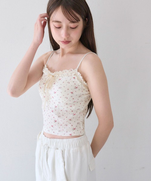 OLIVE des OLIVE（オリーブデオリーブ） キャミソール フリルキャミ