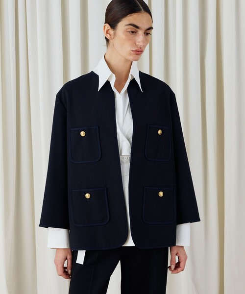 DES PRES（デプレ） ジャケット ノーカラージャケット ハードウール