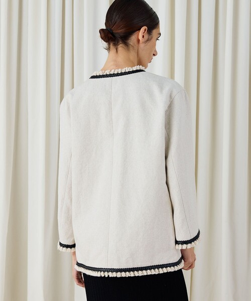 DES PRES（デプレ） ジャケット ノーカラージャケット コットンリネン