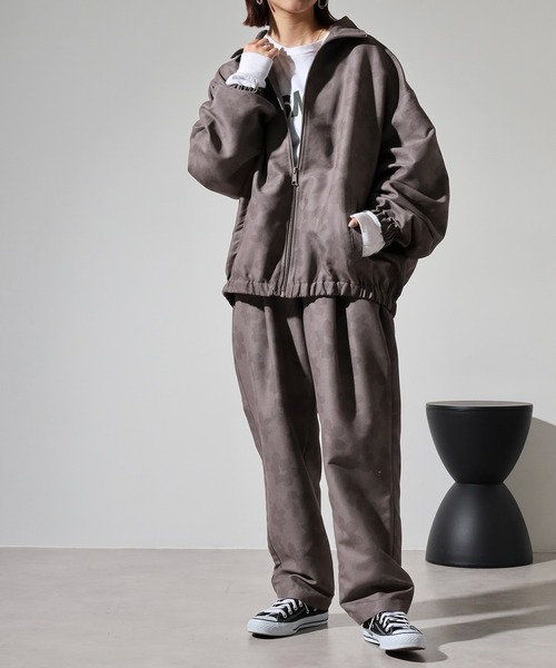 ATELANE（アテレーン） セットアップ 総柄ライトダックセットアップ