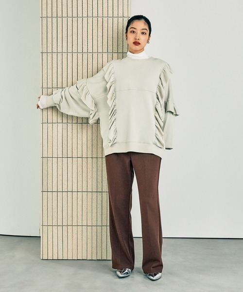 LEPSIM（レプシィム） トレーナー スウェット フリルスウェットプル