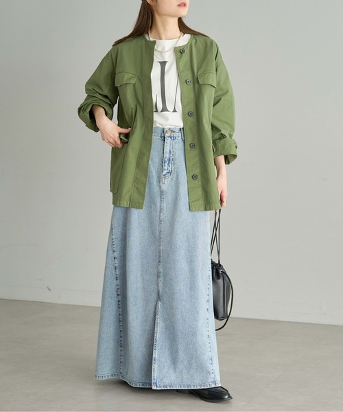 pual ce cin ミリタリージャケット モッズコート ノーカラー