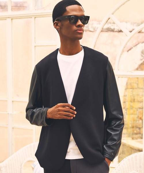 1PIU1UGUALE3 RELAX ジャケット ノーカラージャケット メンズ