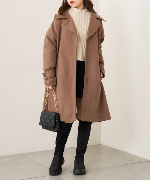 Chico（チコ） ステンカラーコート FREE ブラウン レディース