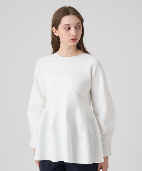 ANAYI（アナイ） ニット セーター ボリュームペプラムプルオーバー