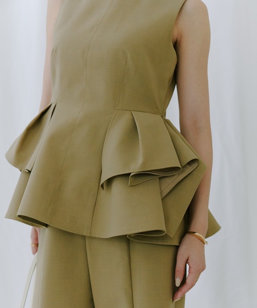 anuans（アニュアンス） ブラウス シャツ オブジェクトフレアトップス