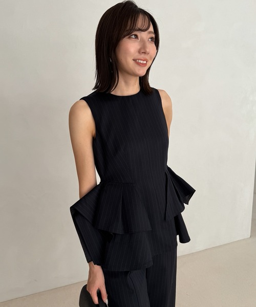 anuans（アニュアンス） ブラウス シャツ オブジェクトフレアトップス