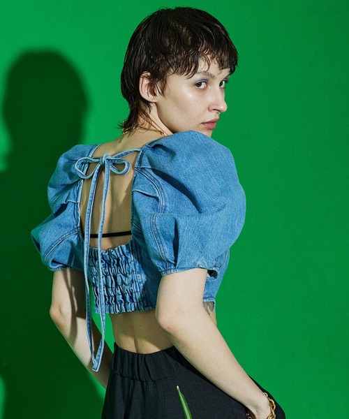 MAISON SPECIAL（メゾンスペシャル） tシャツ クロップドデニム