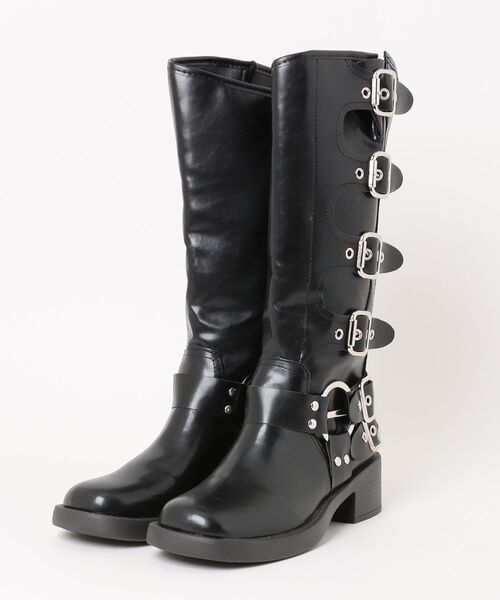 ALMO ブーツ 「LAMPOON」ベルトエンジニアブーツ レディース