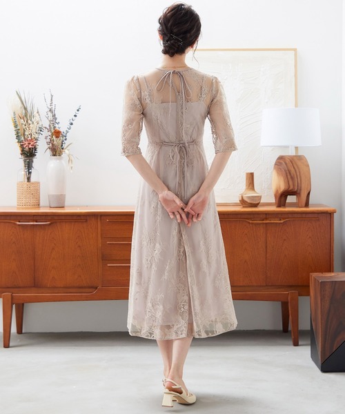 niana（ニアナ） ドレス バックダブルリボン レイヤードドレス