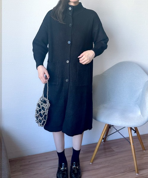 Isn't She？（イズントシー） カーディガン ハイネックニットロング