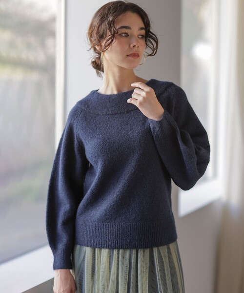 組曲（KUMIKYOKU） ニット セーター へアリーヤーンボートネック