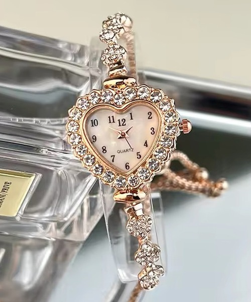 腕時計 「 ammy. / エイミードット 」 ビジュー ハート ダイヤル