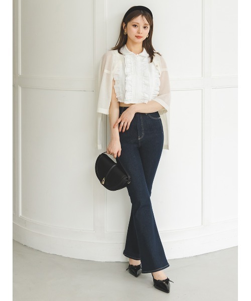 SNIDEL（スナイデル） パンツ 「STYLEUPPANTS」ハイウエストフレア