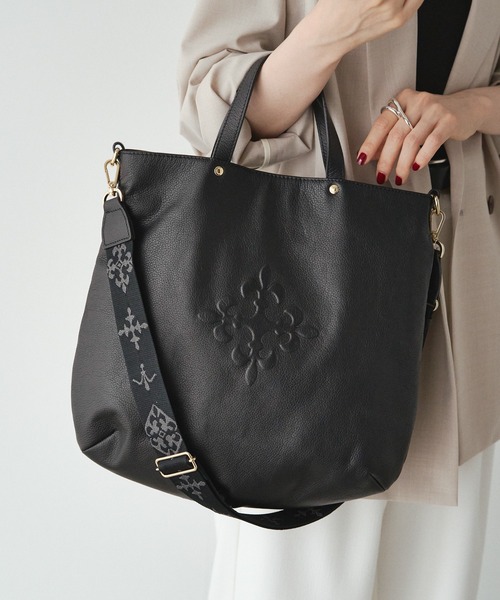 russet（ラシット） トートバッグ スリム2WAYトートバッグ 「エンボス