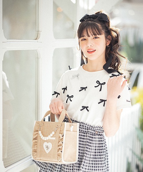 mezzo piano Junior（メゾピアノ ジュニア） tシャツ リボン＆リボンT