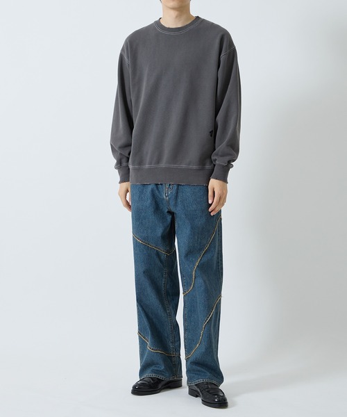 JieDa（ジエダ） トレーナー スウェット J LOGO DAMEGE SWEAT CREW