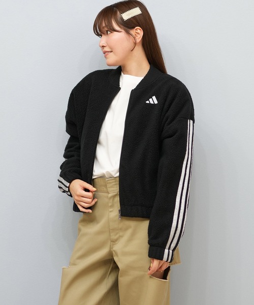 adidas（アディダス） コート アウター ボアショートジャケット/スリー