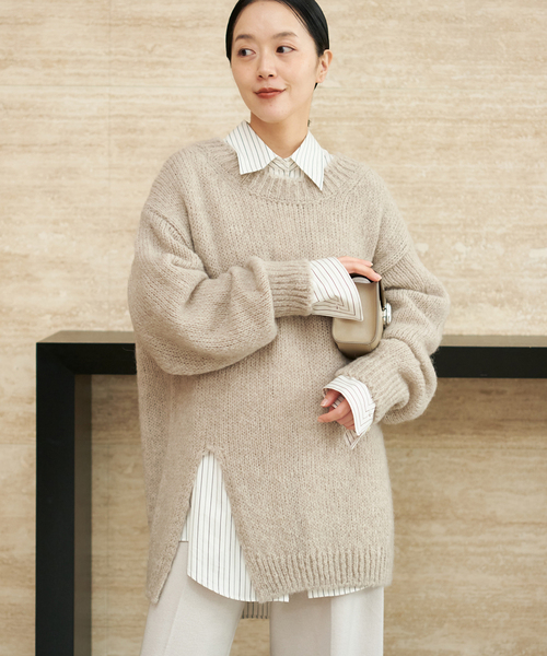 plage（プラージュ） ニット セーター Alpaca mix slit ニット