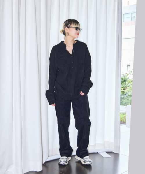 CITYSHOP（シティショップ） ニット セーター RIB HENRY NECK SWEATER