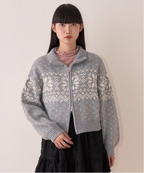 Miーje（ミジェ） カーディガン ノルディックZIPニット「韓国