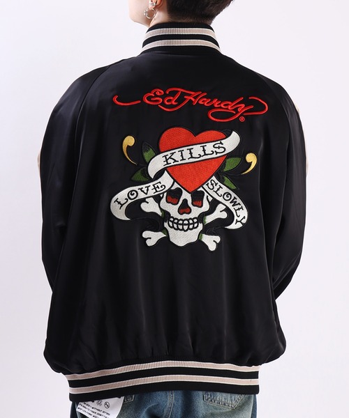 Ed Hardy（エド・ハーディー） スカジャン ラブキル スカジャン メンズ