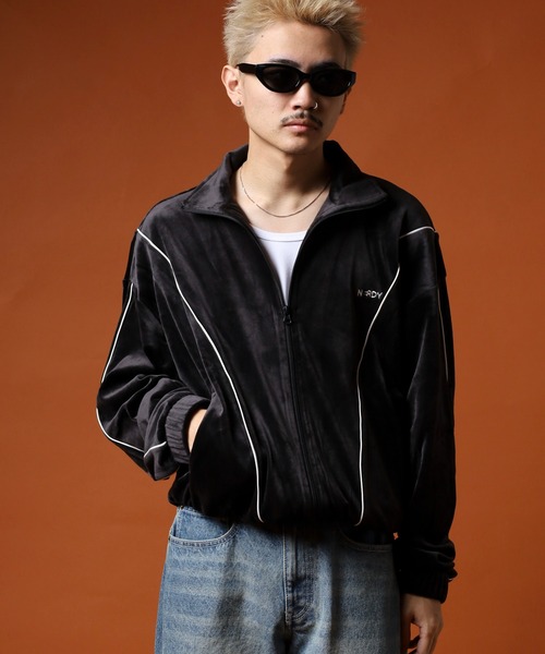 NERDY ジャージ ベロアパイピングトラックトップ メンズ レディース