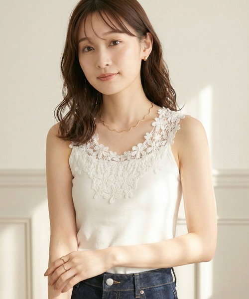 FUNALIVE（ファンアライブ） タンクトップ ノースリーブ 「上品な花柄