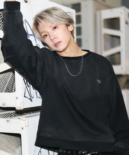 トレーナー スウェット サンフェードコンパクトクルーネック