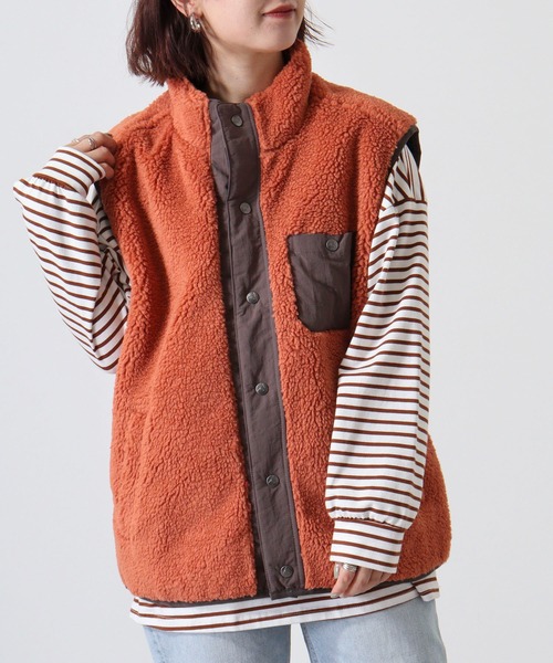 GERRY（ジェリー） ベスト ジレ GERRY 2WAY ボアフリース リバーシブル