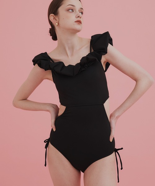 Mili affinity 水着 「入荷禁止」2WAYフリルオフショルサイドリボン