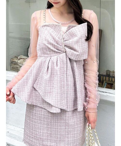 dazzlin（ダズリン） tシャツ モチーフチュールシアートップス