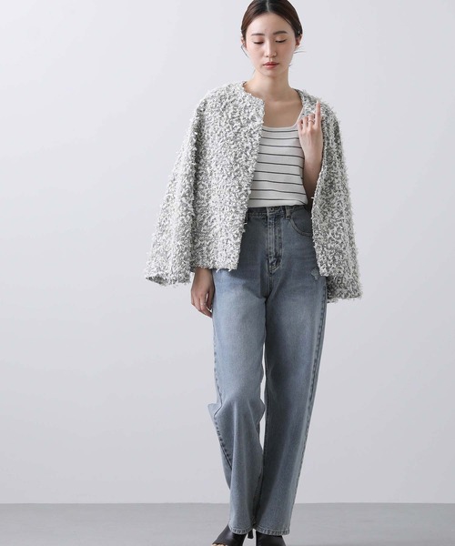 Sono（ソーノ） ジャケット ノーカラージャケット エアリーツイード