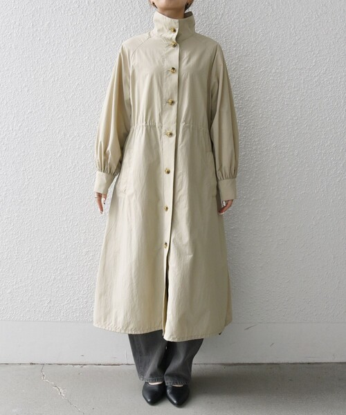 SHIPS any コート アウター any:「洗濯機可能」スタンドカラー
