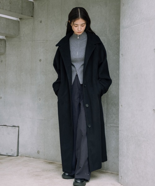 haek コート アウター melton long coat/メルトンロングコート