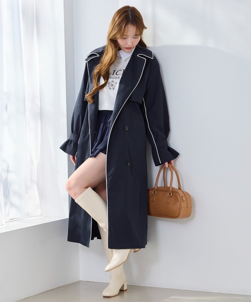 one after another NICE CLAUP トレンチコート コート イニシャルロゴ