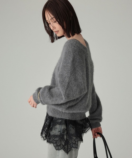 BABYLONE（バビロン） ニット セーター FOXカシミヤ2WAYプルオーバー