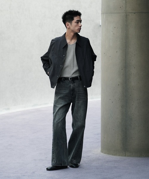 WYM LIDNM ジーンズ CURVED FLARE DENIM SLACKS メンズ レディース