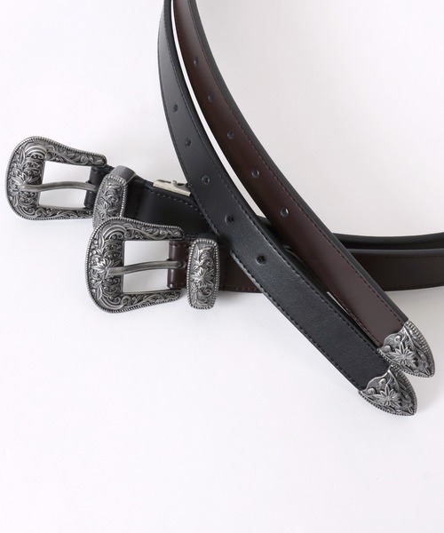 ベルト 25mm 細め ウエスタンレザーベルト メンズ レディース